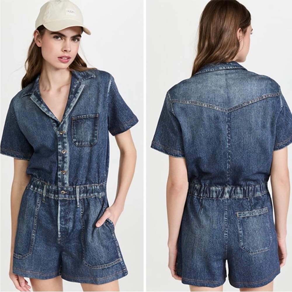 Rag & Bone miramar denim 3-D romper NWOT S